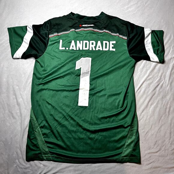 Mexico National Soccer Team Green Jersey L. Andrade #1, '14, Size M, Adidas - Picture 2 of 7